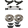 7-Piece Kit Front, Driver and Passenger Side Axle Assembly - New 7-Piece Kit FWD, Includes (1) Brake Pad Set, (2) Brake Disc, (2) Control Arm and (2) Axle Assembly