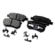 2014 Jeep Patriot - 4-Wheel Set Front and Rear Brake Disc and Pad Kit, Plain Surface, 5 Lugs, Front-293.88 mm/Rear-262.13 mm, Ceramic, 262mm Rear Disc, With BRF Brakes; With 262 mm Rotors, Code BR1, BRF, BRG or BRJ, 2.4L 4Cyl, Pro-Line Series  Includes (4)