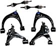 11-Piece Kit Front, Driver and Passenger Side Axle Assembly - New 11-Piece Kit 4WD, Includes (1) Brake Pad Set, (4) Control Arm, (4) Brake Disc and (2) Axle Assembly