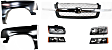 7-Piece Kit, Front, Driver and Passenger Side Fender, Includes (2) Fender, (1) Grille, (2) Headlight, and (2) Turn Signal Light