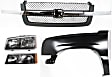4-Piece Kit, Front, Driver Side Fender, Includes (1) Fender, (1) Grille, (1) Headlight, and (1) Turn Signal Light