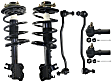 6-Piece Kit Front, Driver and Passenger Side Suspension Kit, Includes (2) Shock Absorber and Strut Assembly, (2) Sway Bar Link and (2) Tie Rod End