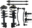 8-Piece Kit Front, Driver and Passenger Side Suspension Kit, Includes (2) Shock Absorber and Strut Assembly, (2) Sway Bar Link and (4) Tie Rod End