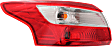 2014 Ford Focus - 3-Piece Kit Rear Primed Bumper Cover, Sedan,  Includes (1) Bumper Cover and (2) Tail Light