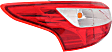 2014 Ford Focus - 3-Piece Kit Rear Primed Bumper Cover, Sedan,  Includes (1) Bumper Cover and (2) Tail Light