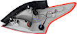 2014 Ford Focus - 3-Piece Kit Rear Primed Bumper Cover, Sedan,  Includes (1) Bumper Cover and (2) Tail Light