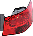 2010-2013 Kia Forte - 3-Piece Kit Driver and Passenger Side, Outer Halogen Tail Light, With bulb(s), Includes (1) Bumper Cover and (2) Tail Light