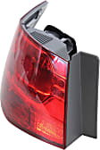 2010-2013 Kia Forte - 3-Piece Kit Driver and Passenger Side, Outer Halogen Tail Light, With bulb(s), Includes (1) Bumper Cover and (2) Tail Light