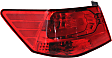 2010-2013 Kia Forte - 3-Piece Kit Driver and Passenger Side, Outer Halogen Tail Light, With bulb(s), Includes (1) Bumper Cover and (2) Tail Light
