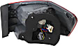 2010-2013 Kia Forte - 3-Piece Kit Driver and Passenger Side, Outer Halogen Tail Light, With bulb(s), Includes (1) Bumper Cover and (2) Tail Light