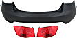 3-Piece Kit Driver and Passenger Side, Outer Halogen Tail Light, With bulb(s), Includes (1) Bumper Cover and (2) Tail Light