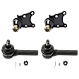 4-Piece Kit Front, Driver and Passenger Side Suspension Kit, Includes (2) Ball Joint and (2) Tie Rod End