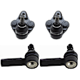 4-Piece Kit Front, Driver and Passenger Side Suspension Kit, Includes (2) Ball Joint and (2) Tie Rod End