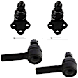 4-Piece Kit Front, Driver and Passenger Side Suspension Kit, Includes (2) Ball Joint and (2) Tie Rod End