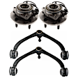 4-Piece Kit Front, Driver and Passenger Side Suspension Kit, Includes (2) Control Arm and (2) Wheel Hub