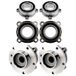 4-Piece Kit Front and Rear, Driver and Passenger Side Suspension Kit, Includes (2) Wheel Bearing and (2) Wheel Hub