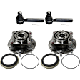 4-Piece Kit Front, Driver and Passenger Side Suspension Kit, Includes (2) Tie Rod End and (2) Wheel Hub