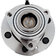 2-Wheel Set Front Wheel Hub, 6 Lugs, With Bearing, With Sensor, RWD, Includes (2) Brake Disc, (1) Brake Pad Set, and (2) Wheel Hub