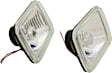 7-Piece Kit Driver and Passenger Side Halogen Headlight, With bulb(s), Clear Lens, Includes (1) Headlight, (2) Headlight Door, (2) Turn Signal Light and (2) Side Marker