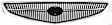 3-Piece Kit Grille Chrome Shell with Painted Black Insert, Includes (2) Corner Light and (1) Grille Assembly