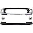 4-Piece Kit Front Bumper Chrome, Includes (1) Bumper, (1) Bumper Cover and (2) Fog Light
