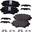 2014 Mazda 3 - 4-Wheel Set Front and Rear Brake Disc and Pad Kit, Plain Surface, 5 Lugs, Front-279.91 mm/Rear-265 mm, 2.0L 4Cyl, Includes (2) Brake Pad Set and (4) Brake Disc