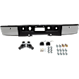 3-Piece Kit Step Bumper, Chrome Face Bar and Pads Without mounting bracket(s), Includes (1) Step Bumper and (2) Parking Assist Sensor