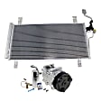 3-Piece Kit A/C Compressor Kit, With Clutch, 6-Groove Pulley, Includes (1) A/C Compressor, (1) A/C Condenser and (1) A/C Service Kit