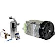 2-Piece Kit A/C Compressor Kit, With Clutch, 6-Groove Pulley, Includes (1) A/C Compressor and (1) A/C Service Kit