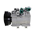 3-Piece Kit A/C Compressor, 6-Groove Pulley, includes A/C Condenser, and A/C Service Kit (A/C Expansion Valve, A/C Receiver Drier, and A/C O-Ring and Gasket Seal Kit)