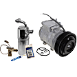 2-Piece Kit A/C Compressor Kit, With Clutch, 6-Groove Pulley, Includes (1) A/C Compressor and (1) A/C Service Kit