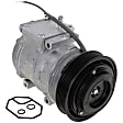 2-Piece Kit A/C Compressor Kit, With Clutch, 6-Groove Pulley, Includes (1) A/C Compressor and (1) A/C Service Kit
