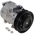 2-Piece Kit A/C Compressor Kit, With Clutch, 6-Groove Pulley, Includes (1) A/C Compressor and (1) A/C Service Kit