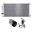 3-Piece Kit A/C Compressor Kit, With Clutch, 6-Groove Pulley, Includes (1) A/C Compressor, (1) A/C Condenser and (1) A/C Service Kit