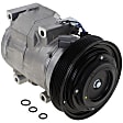 3-Piece Kit A/C Compressor Kit, With Clutch, 6-Groove Pulley, Includes (1) A/C Compressor, (1) A/C Condenser and (1) A/C Service Kit