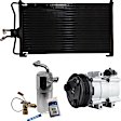 2001 Mazda Tribute - 3-Piece Kit A/C Compressor Kit, 3.0L 6Cyl, With Clutch, 6-Groove Pulley,  Includes (1) A/C Compressor, (1) A/C Condenser, and (1) A/C Service Kit (A/C Accumulator, A/C Orifice Tube, and A/C O-Ring and Gasket Seal Kit)