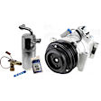 2-Piece Kit A/C Compressor Kit, With Clutch, 6-Groove Pulley, Includes (1) A/C Compressor and (1) A/C Service Kit