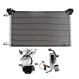 3-Piece Kit A/C Compressor, Turbocharged, DIESEL, 6-Groove Pulley, includes A/C Condenser, and A/C Service Kit (A/C Accumulator, A/C Orifice Tube, and A/C O-Ring and Gasket Seal Kit)