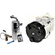 1999 Ford F-250 - 2-Piece Kit A/C Compressor Kit, 5.4L 8Cyl, With Clutch, 8-Groove Pulley,  Includes (1) A/C Compressor and (1) A/C Service Kit (A/C Accumulator, A/C Orifice Tube, and A/C O-Ring and Gasket Seal Kit)