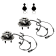 2-Wheel Set Front, Driver and Passenger Side, Lower Wheel Hub, 5 Lugs, With Bearing, With Sensor, includes (2) Ball Joint and (2) Wheel Hub