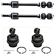 4-Piece Kit Front, Driver and Passenger Side Suspension Kit, Includes (2) Ball Joint and (2) Sway Bar Link