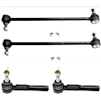 4-Piece Kit Front, Driver and Passenger Side Suspension Kit, Includes (2) Sway Bar Link and (2) Tie Rod End