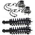 4-Piece Kit Front, Driver and Passenger Side Suspension Kit, Includes (2) Loaded Strut and (2) Wheel Hub