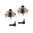 4-Piece Kit Front, Driver and Passenger Side Suspension Kit, Includes (2) Tie Rod End and (2) Wheel Hub