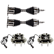 4-Piece Kit Front, Driver and Passenger Side Suspension Kit, Includes (2) Axle Assembly and (2) Wheel Hub