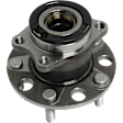 2-Wheel Set Rear Wheel Hub, 5 Lugs, With Bearing, Includes (2) Wheel Hub and (2) Wheel Bearing