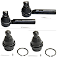 4-Piece Kit Front, Driver and Passenger Side Suspension Kit, Includes (2) Ball Joint and (2) Tie Rod End