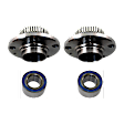 4-Piece Kit Front and Rear, Driver and Passenger Side Suspension Kit, Includes (2) Wheel Hub and (2) Wheel Bearing