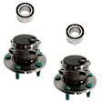 2-Wheel Set Rear Wheel Hub, 5 Lugs, With Bearing, FWD, Includes (2) Wheel Hub and (2) Wheel Bearing
