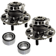 4-Piece Kit Front and Rear, Driver and Passenger Side Suspension Kit, Includes (2) Wheel Bearing and (2) Wheel Hub